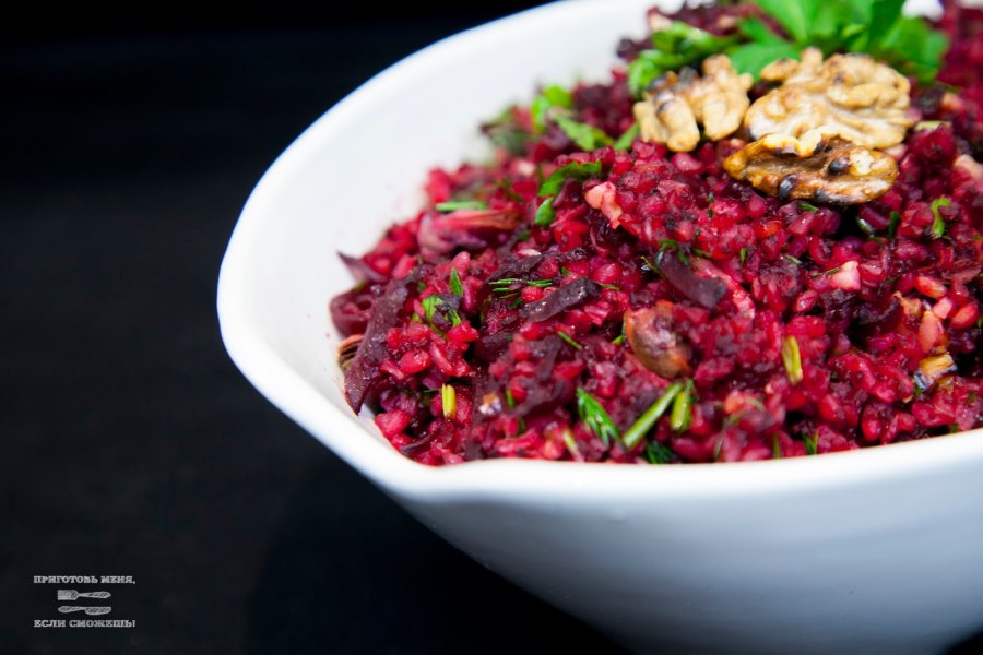 Салат с хрустящими баклажанами