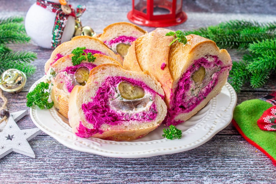 Пицца селедка под шубой