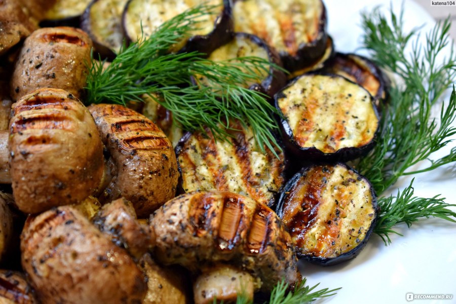 Грибы с сыром на мангале