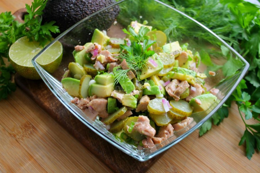 Печень трески в тарталетках