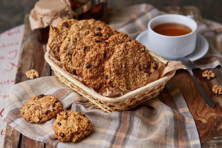 Овсяное печенье с орехами