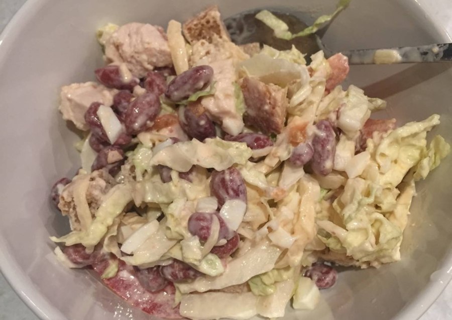 Пекинская капуста с фасолью