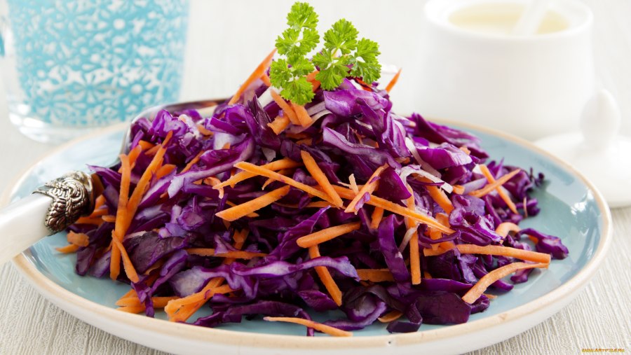 Салат из краснокочанной капусты ПП