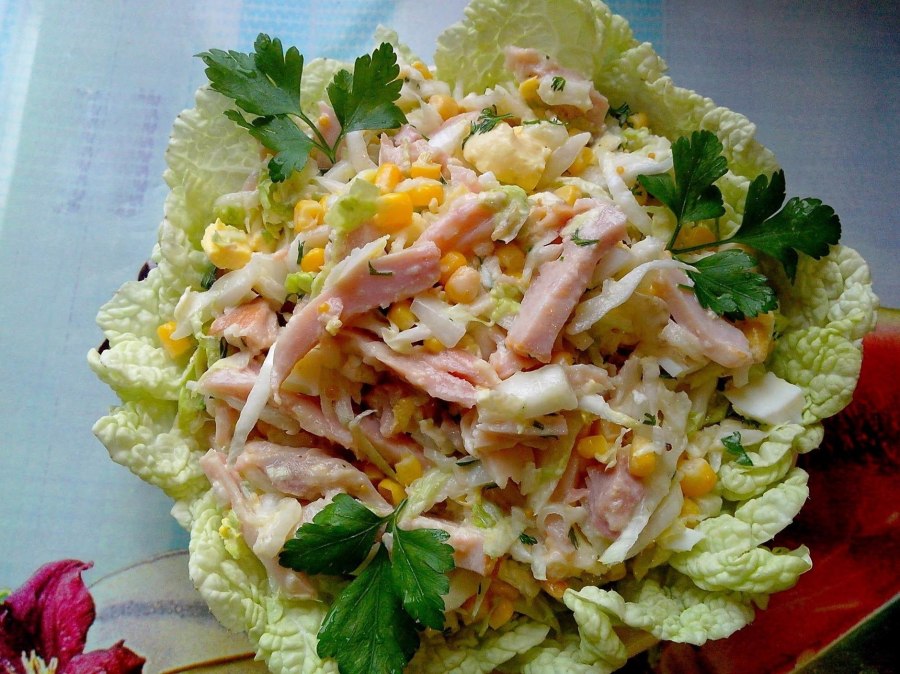 Салат Миледи с ветчиной