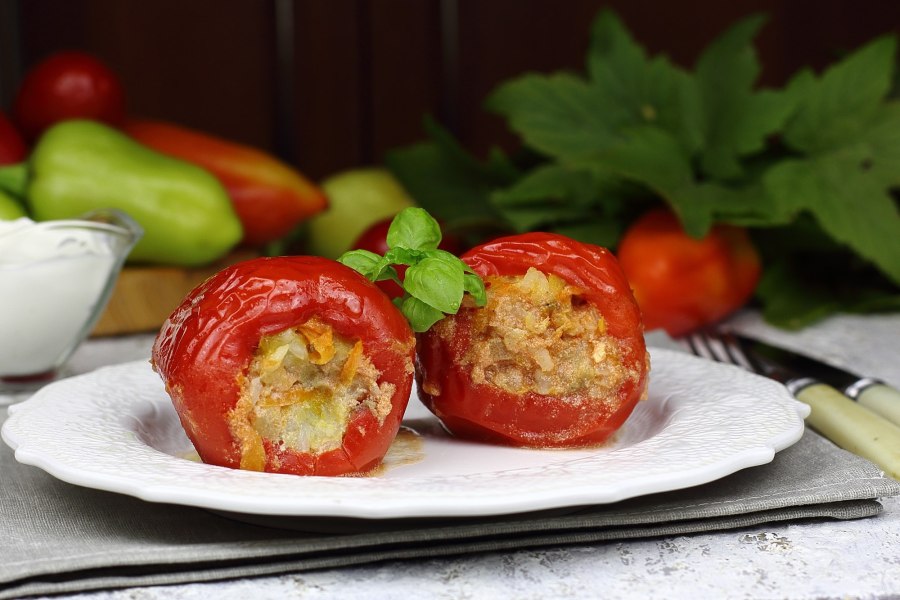 Фаршированные перцы жёлтые