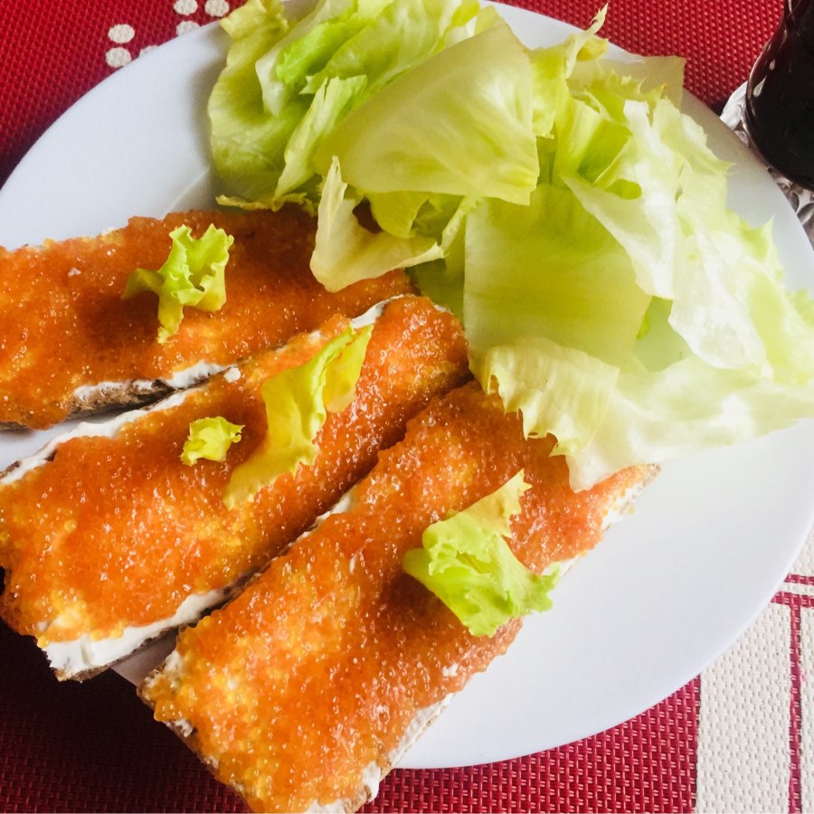 Оладьи с икрой