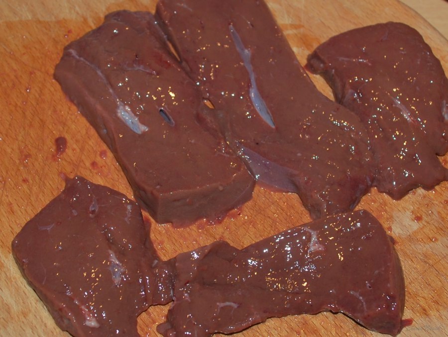 Печень говяжья жареная