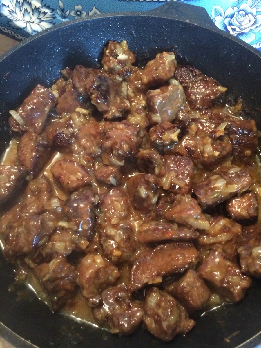 Печень приготовленная