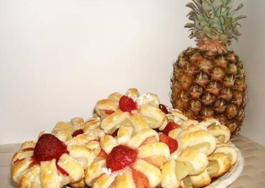 Печенье с ананасами консервированными