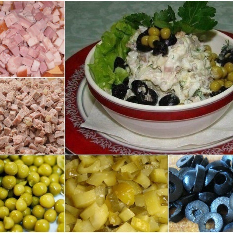Мясной салат Ингредиенты