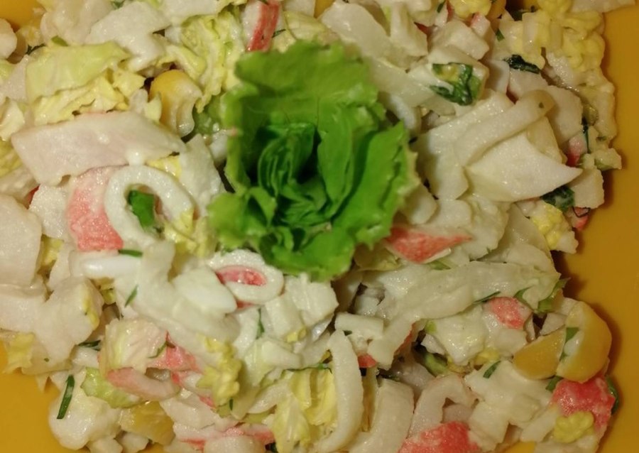 Пекинская капуста с крабовыми палочками