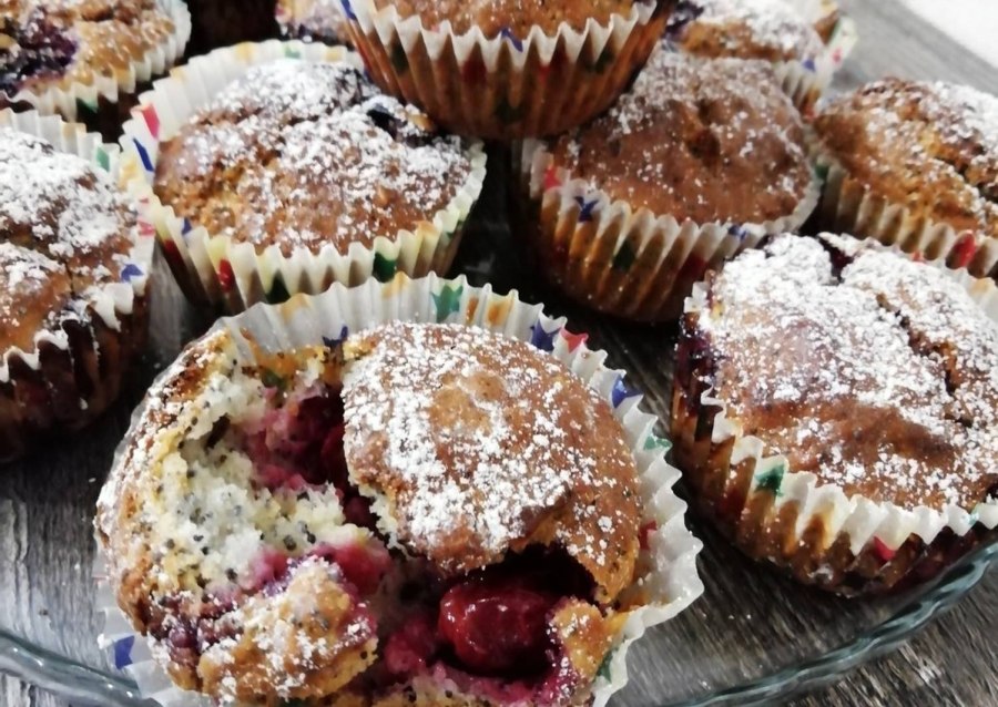 Малиновый кекс