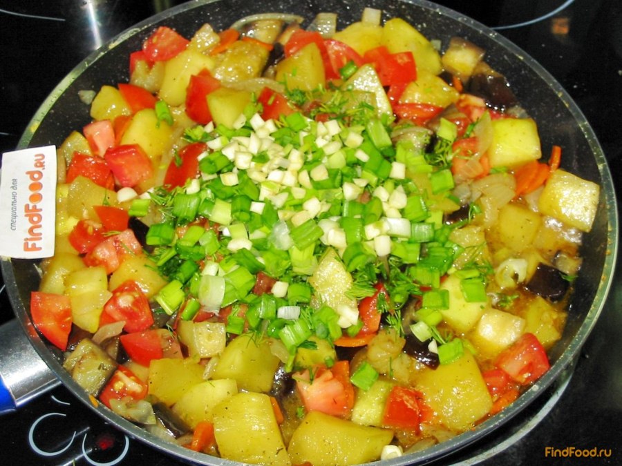 Соте из баклажан и кабачков на сковороде рецепт