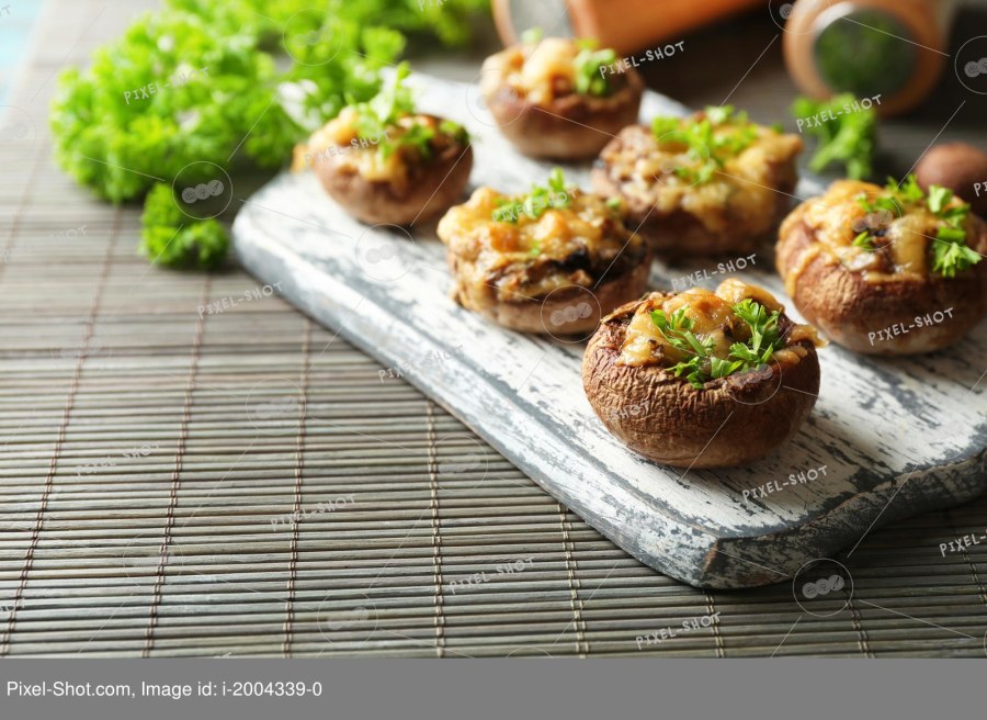 Фаршированные грибы шампиньоны