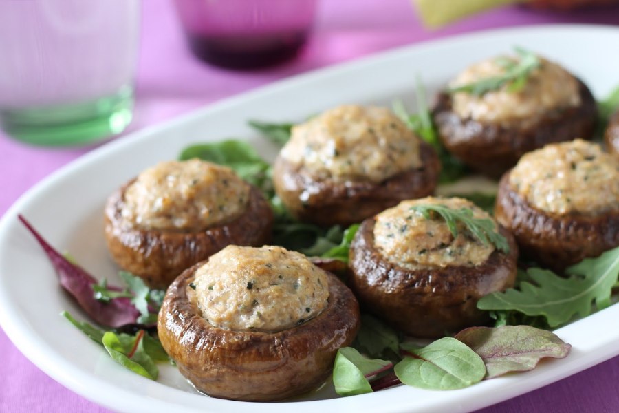 Фаршированные грибочки шампиньоны