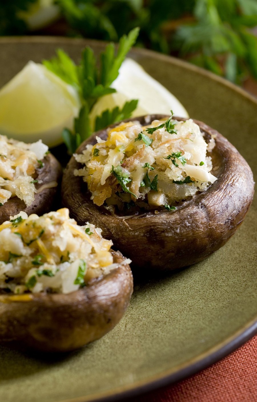 Фаршированные запечённыешампиньоны