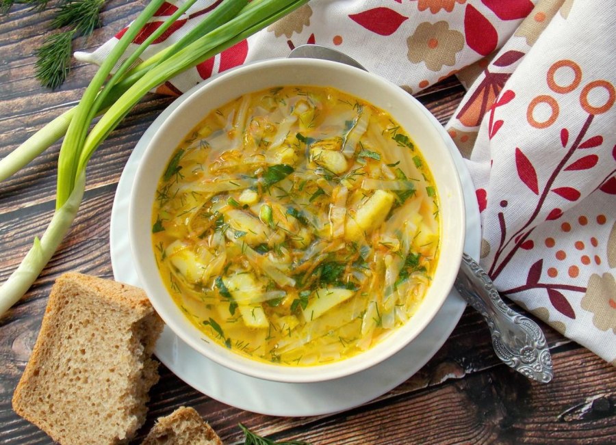 Щи со сметаной