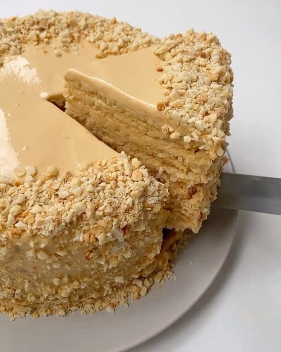 Торт из теста и вареной сгущенки