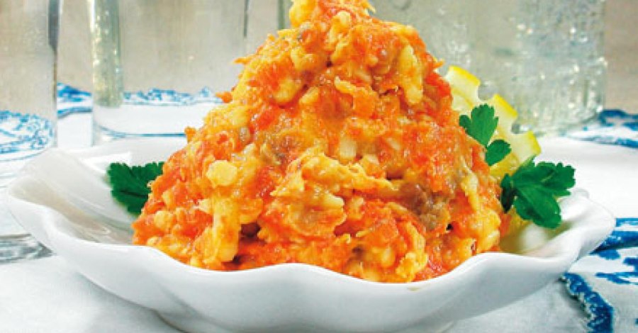 Икра сельди вкусный салат