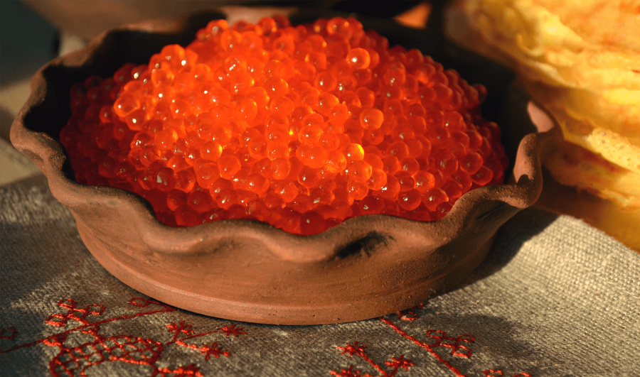 Красная и черная икра