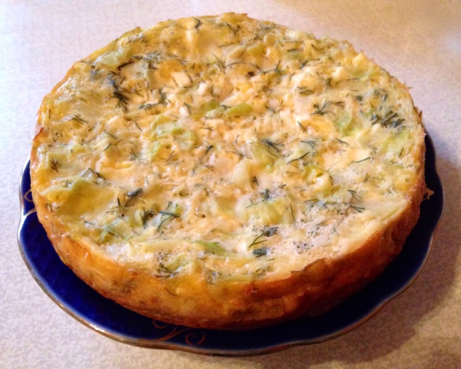 Пирог с капустой и яйцом
