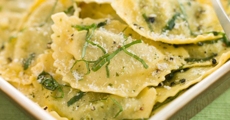 Равиоли рикотта со шпинатом