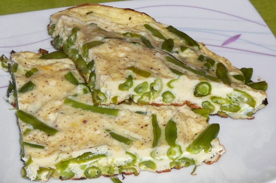 Омлет со стручковой фасолью