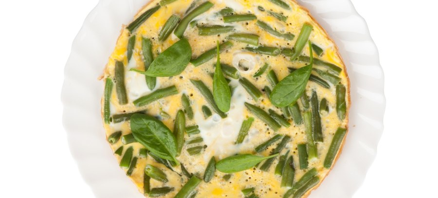 Омлет с зеленой фасолью