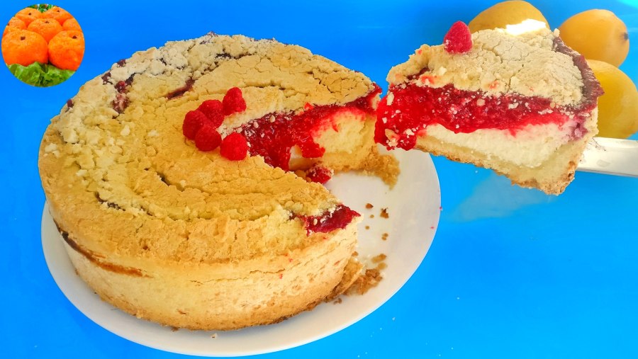 Королевская ватрушка с малиной