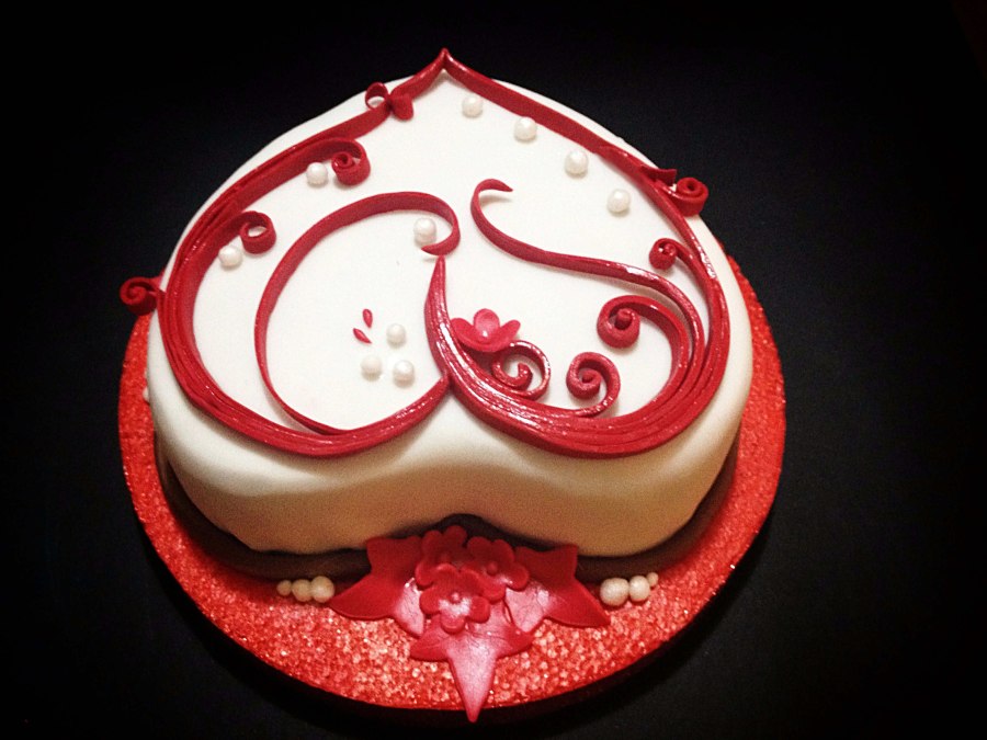 Муссовое сердце торт