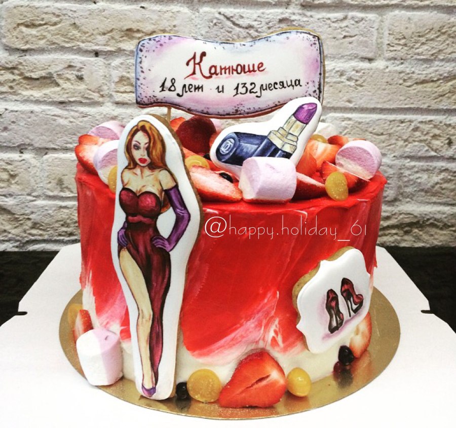 Торт сердце велюр