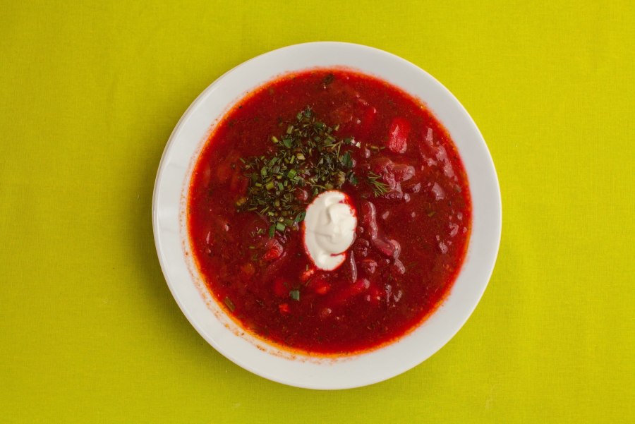 Суп с краснокочанной капустой