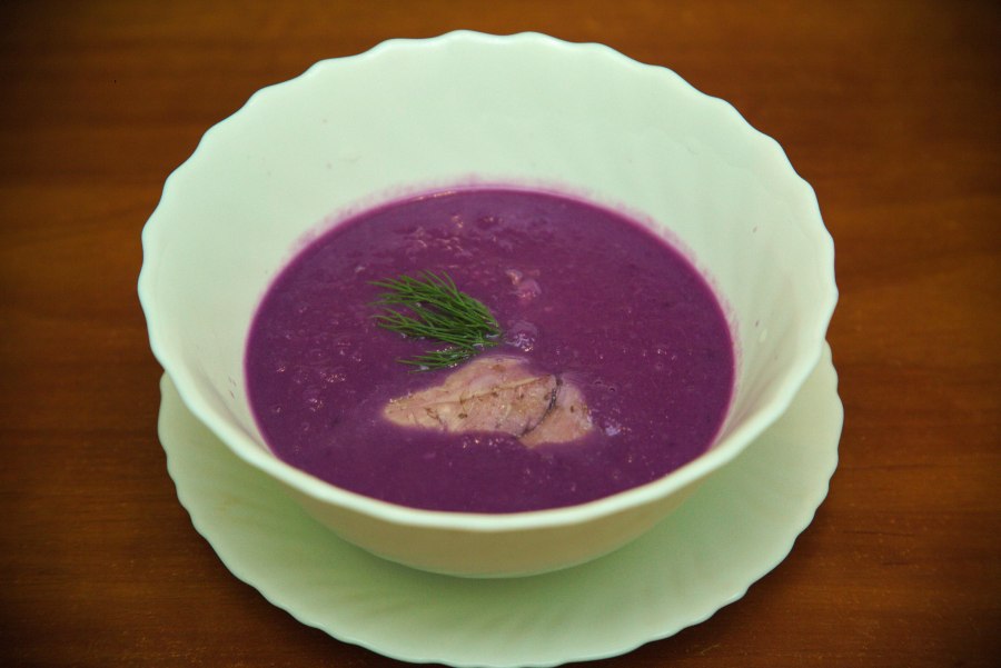 Щи с краснокочанной капустой