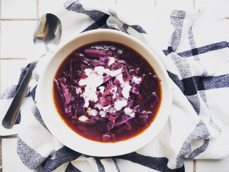 Борщ из краснокочанной капусты