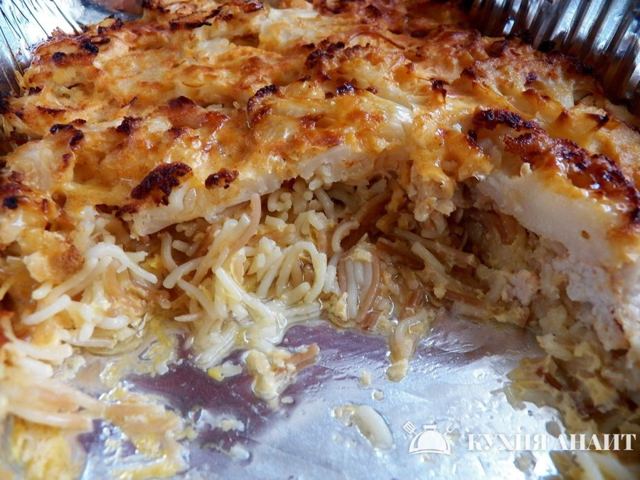 Запеканка из макарон с фаршем и сыром