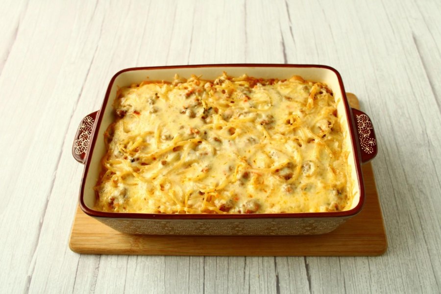 Мясная запеканка в садике