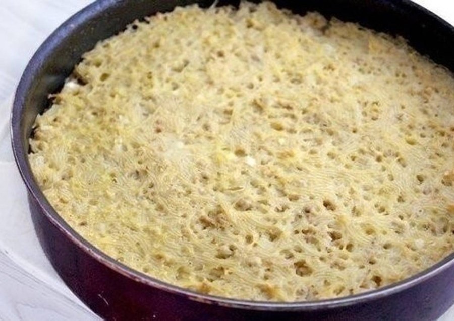 Вермишелевая запеканка с фаршем