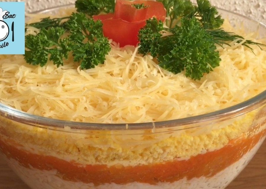 Праздничные салаты на день рождения простые и вкусные