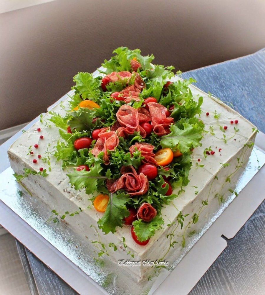 Торт несладкий закусочный