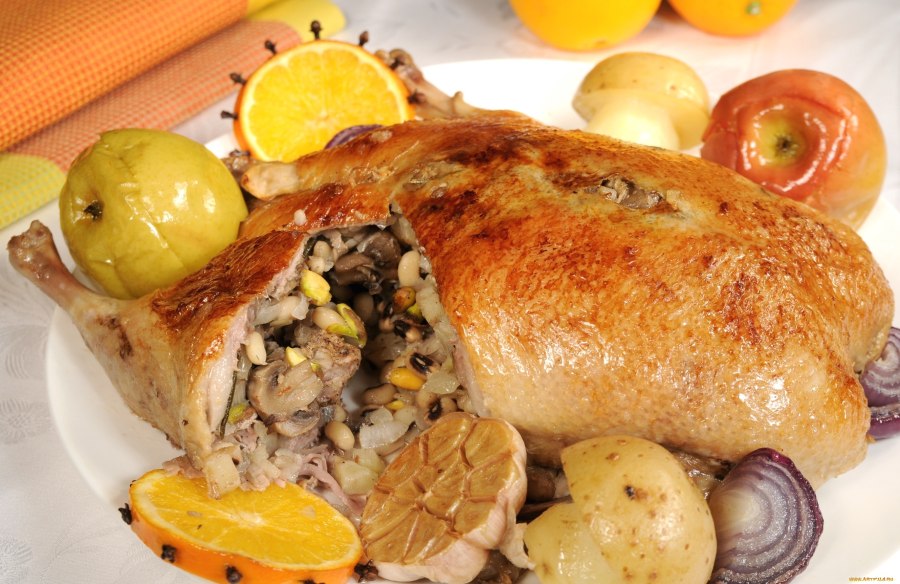 Гусь в рукаве для запекания