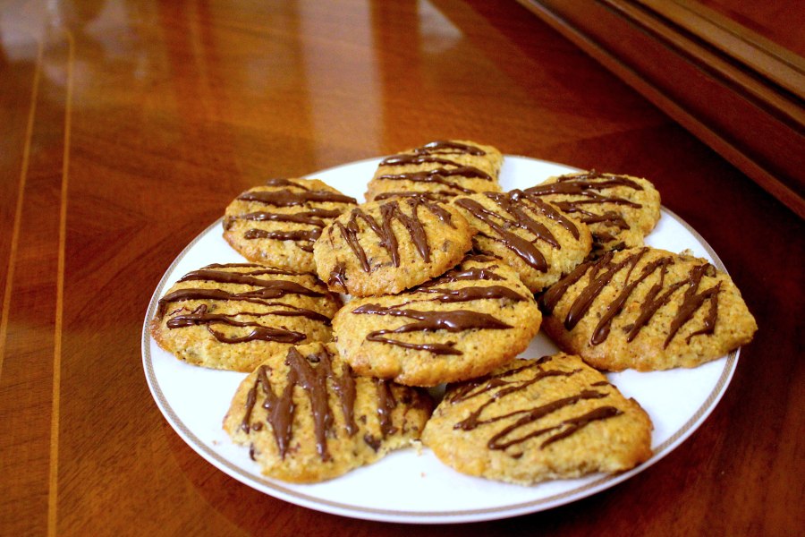 Банановое печенье с шоколадом