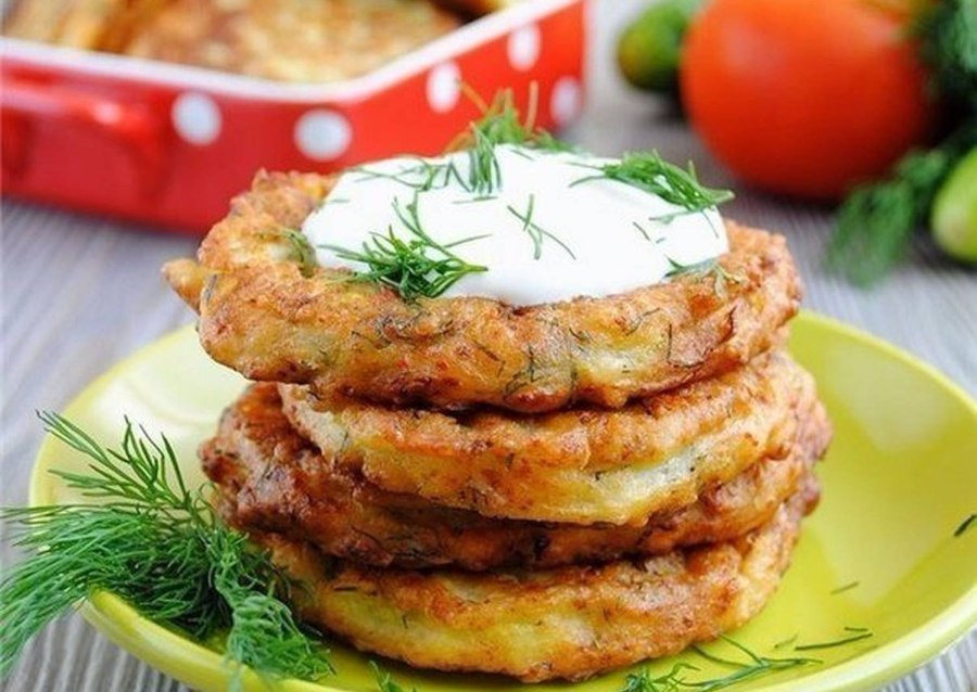 Кабачковые оладьи пышные