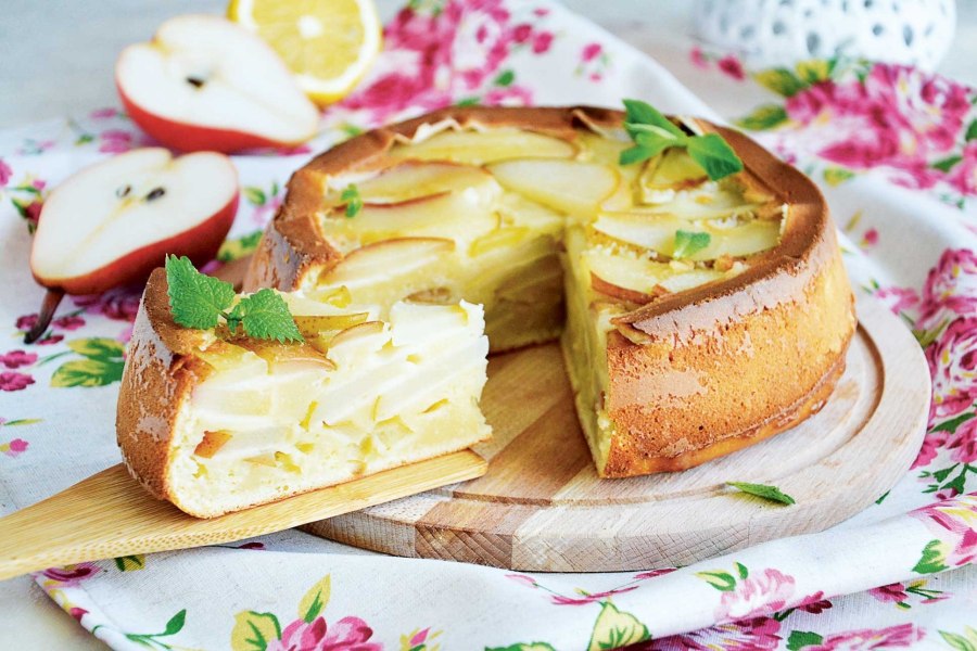 Сливочный пирог с грушами