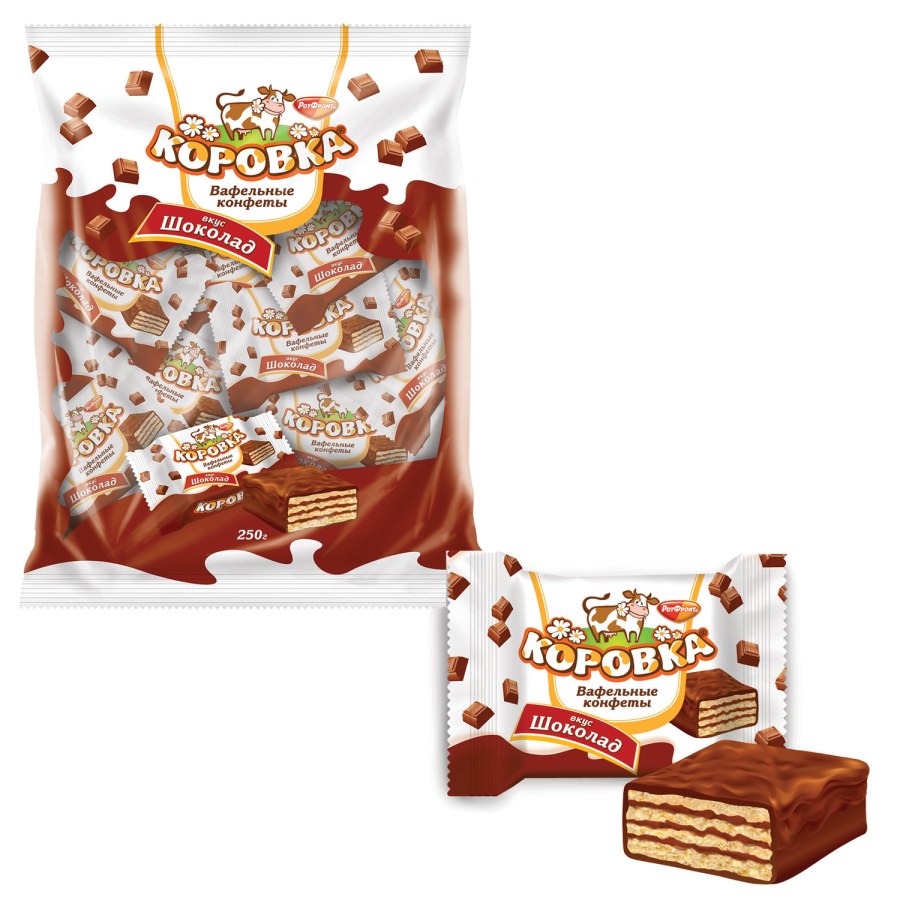 Конфеты РОТФРОНТ коровка шоколад 250 г