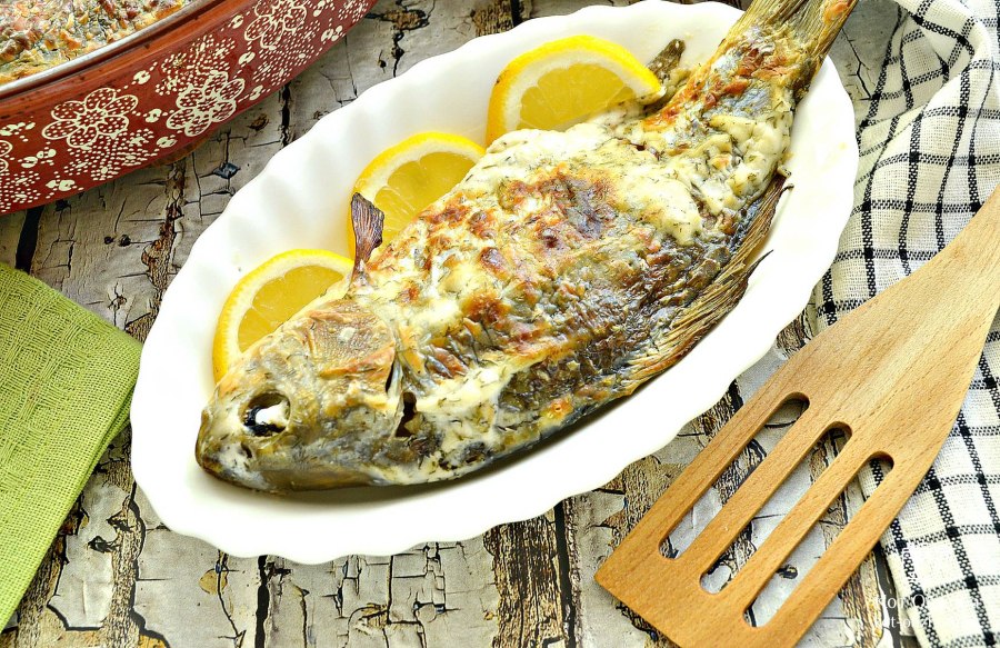 Филе морского окуня с овощами