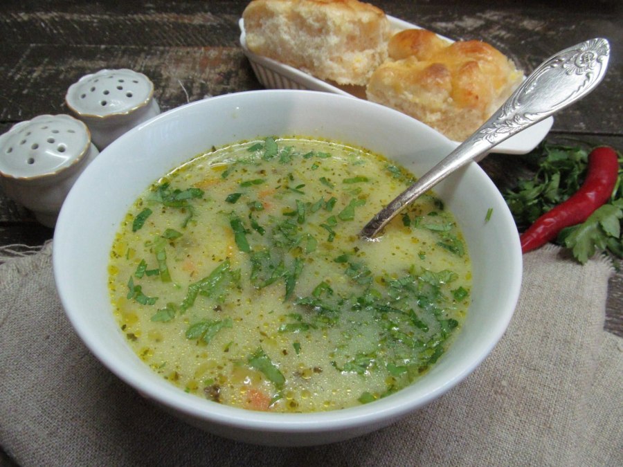 Суп с солёными огурцами