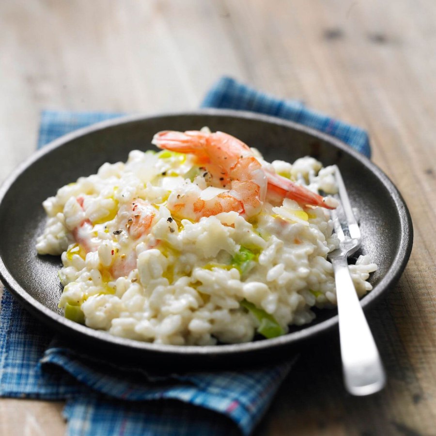 Ризотто с кокосовым молоком и треской