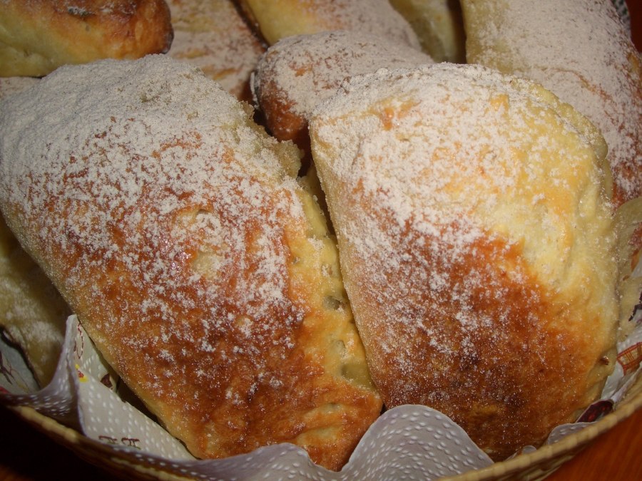 Творожные пирожки с яблоками