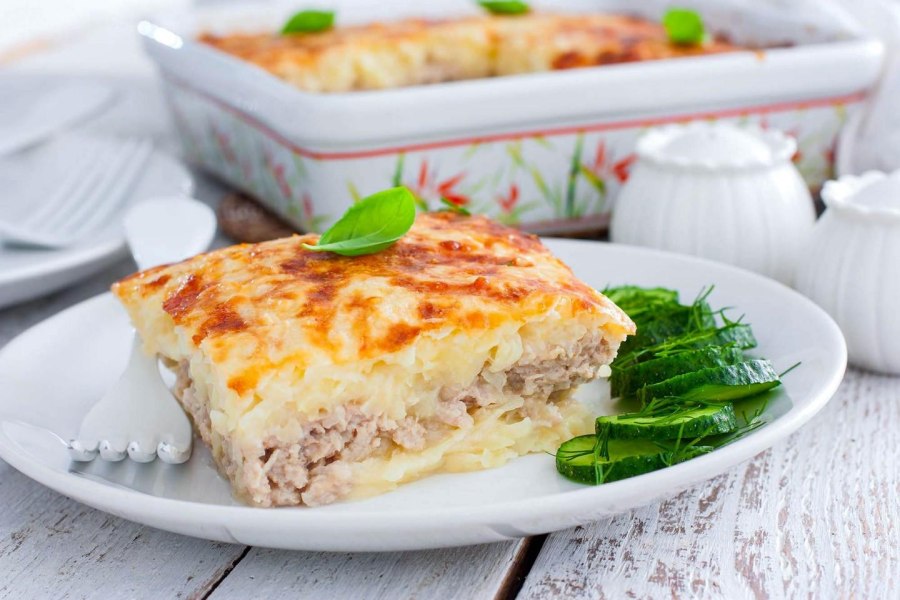 Картофельная запеканка с фаршем