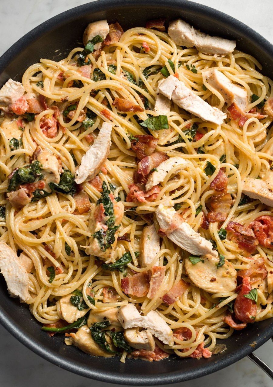 Макароны с курицей